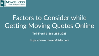 Look for These Things When you Get Moving Quotes Online
