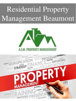 Residential Property Management Beaumont