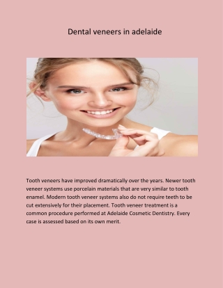 Dental veneers in adelaide