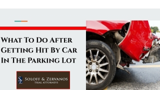 What To Do After Getting Hit By Car In The Parking Lot