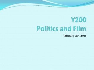 Y200 Politics and Film