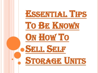 Is it Difficult to Sell Self Storage Facilities?