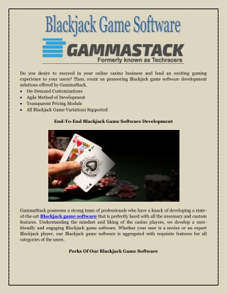 Blackjack Game Software