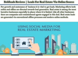 Boldleads Reviews | Leads For Real Estate Via Online Source