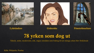 78 yrken som dog ut