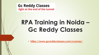 RPA Training in Noida – Gc Reddy Classes