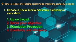 How to choose the leading social media marketing company in noida