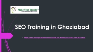 SEO Training in Ghaziabad