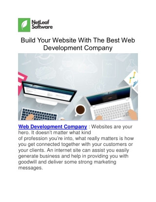 Build Your Website With The Best Web Development Company