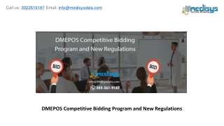 DMEPOS Competitive Bidding Program and New Regulations