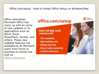 Office.com/setup - How to Install Office Setup on Windows/Mac