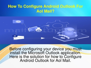 How To Configure Android Outlook For AOL Mail?