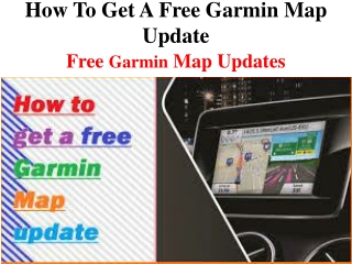 How to get a free garmin map update