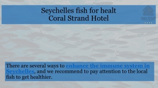 Seychelles fish for health - Coral Strand Hotel