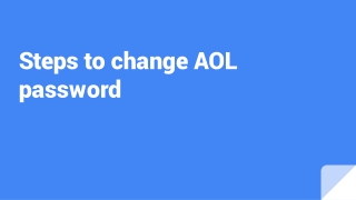 How to change AOL email password