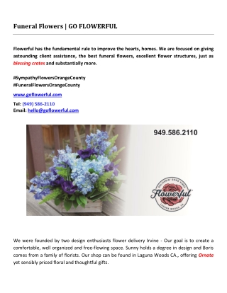 Funeral Flowers | GO FLOWERFUL