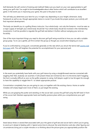 Amazing Suggestions To Rev Your Golfing Technique