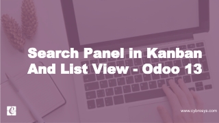 Search Panel in Kanban and List View Odoo 13