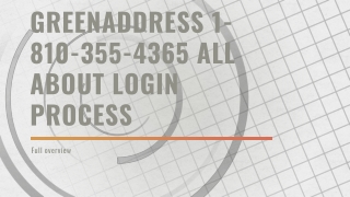 1(810) 355-4365 GreenAddress Phone Number