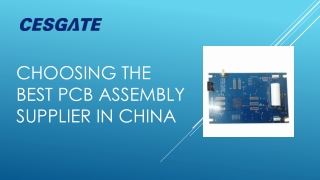 Choosing The Best PCB Assembly Supplier In China