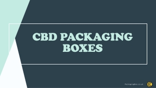 CBD Packaging Boxes