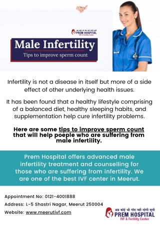 Tips to improve sperm count - Male Infertility