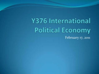 Y376 International Political Economy