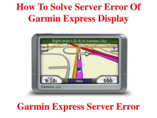 How To Solve Server Error Of Garmin Express Display