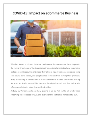 COVID-19: Impact on eCommerce Business