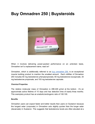 Buy Omnadren 250 | Buysteroids