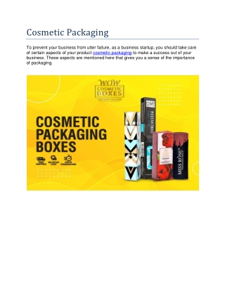 Cosmetic Packaging