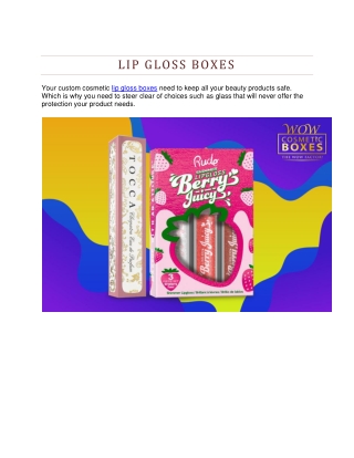 Lip gloss boxes