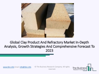 Global Clay Product And Refractory Market In 2023- Growth Segments