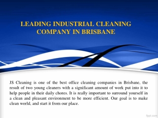 Leading Industrial Cleaning Company in Brisbane