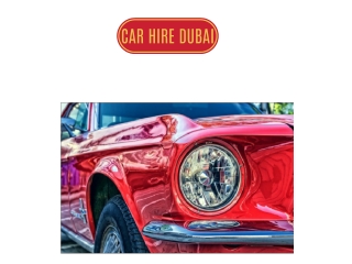 Car hire Dubai