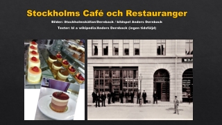 Stockholms Café och Restaurangers historia