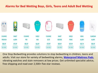 Alarms for Bed Wetting Boys, Girls, Teens and Adult Bed Wetting