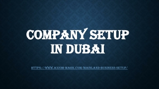 Company setup in Dubai