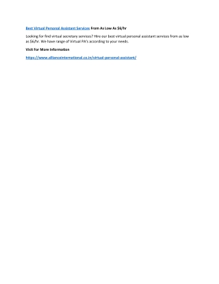 Best virtual personal assistant services – Top Virtual PA Services