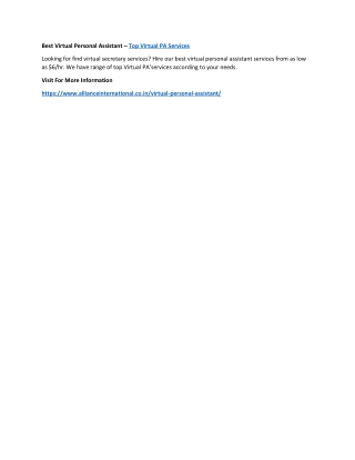 Best Virtual Personal Assistant – Top Virtual PA Services