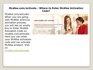 Mcafee.com/activate - Where to Enter McAfee Activation Code?