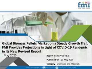 Global Sales of Biomass Pellets Market to Follow a Downward Trend Post 2029, with Continued Impact of COVID-19 Outbreak,