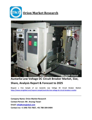 Austarlia Low Voltage DC Circuit Breaker Market Growth, Size, Share, Industry Report and Forecast 2019-2025