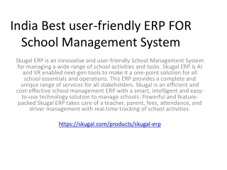 India Best user-friendly ERP FOR School Management System