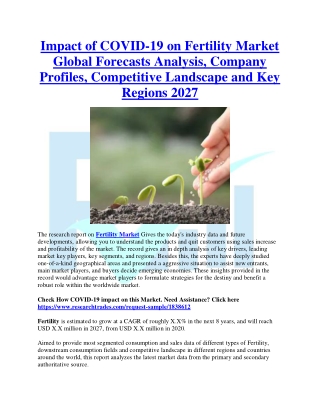 Fertility Industry Analysis | Research Trades