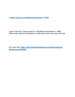 15 Best Tools for a WordPress Developer in 2020