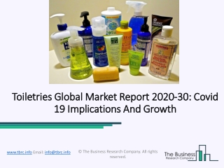 Global Toiletries Market Trends, Outlook And Opportunity Analysis 2020