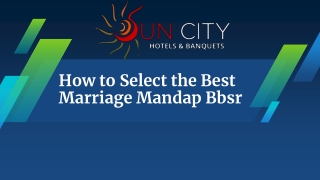 Select the Best Marriage Mandap in Bbsr