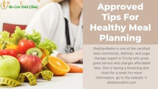 Approved Tips For Healthy Meal Planning