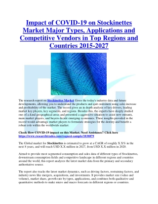 Impact of COVID-19 on Stockinettes Market 2015-2027